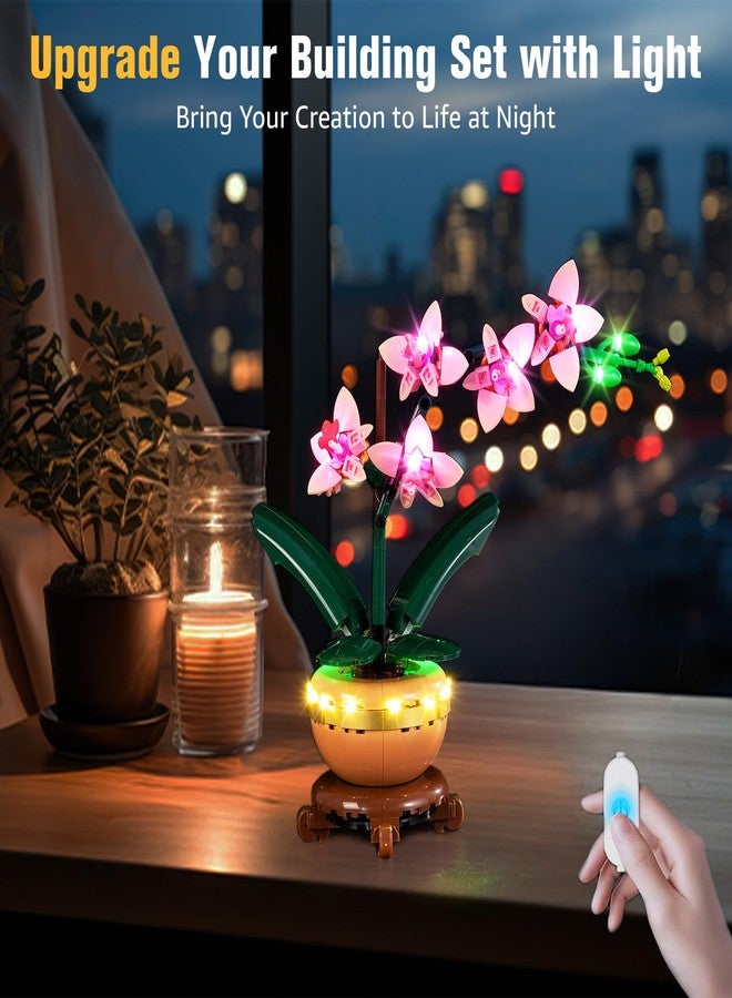 طقم إضاءة BrickSoul متوافق مع مجموعة بناء Lego Mini Orchid 10343، ملحقات إضاءة بتصميم مُحسّن لنباتات Lego، تقنية إخفاء الكابلات للعرض، غير مُضمنة في مجموعة البناء 10343 - Image 5